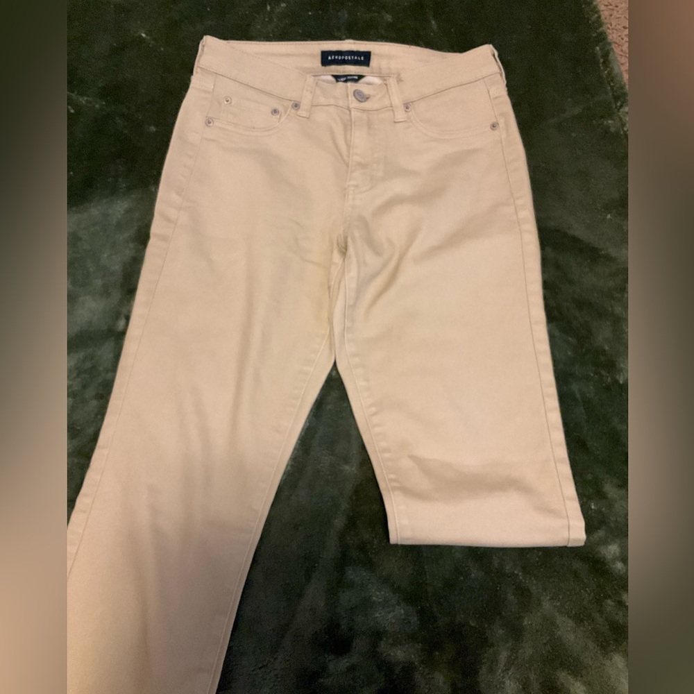 Aeropostale Cream Jeans